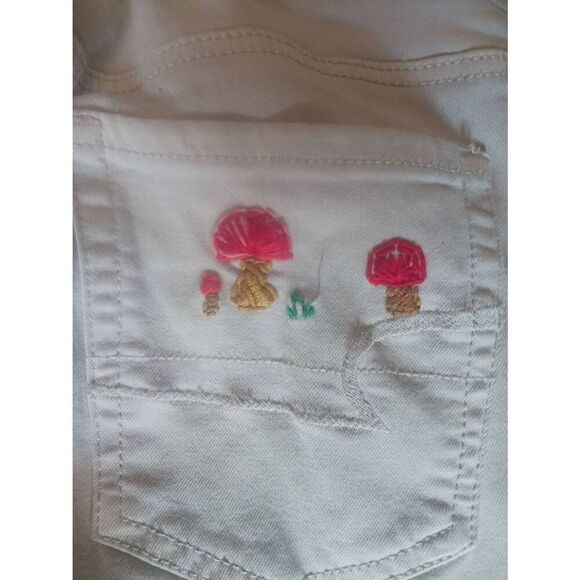 American eagle outfitters Women's distressed mushroom embroidery tan 6 - Picture 4 of 4